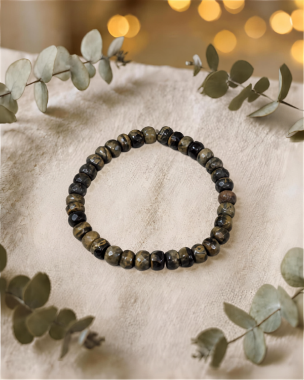 Tijgeroog Facet Kralenarmband (7.5mm) - 261852