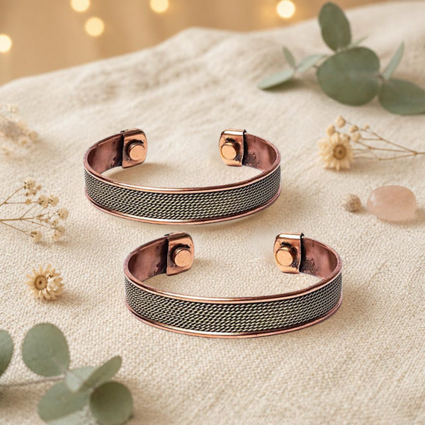 Koperen Armband Touwmotief Set van 2 - 262050E