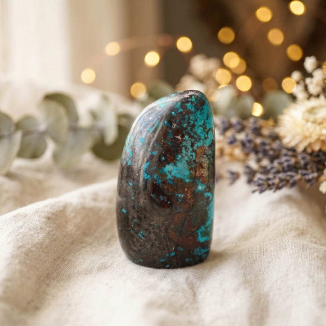 Chrysocolla free form, aa kwaliteit