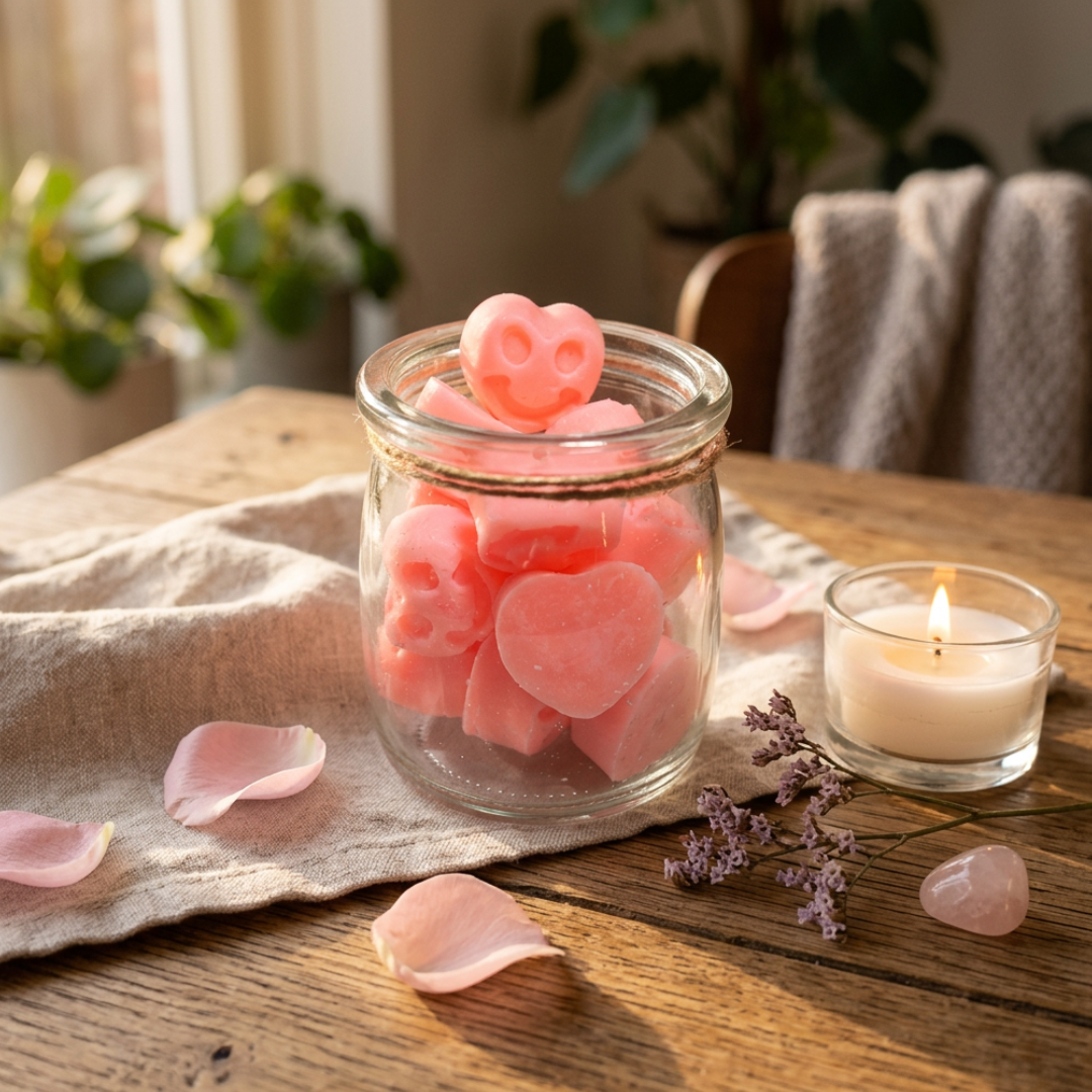Japanese Magnolia waxmelts van Ancient Wisdom in glazen pot.