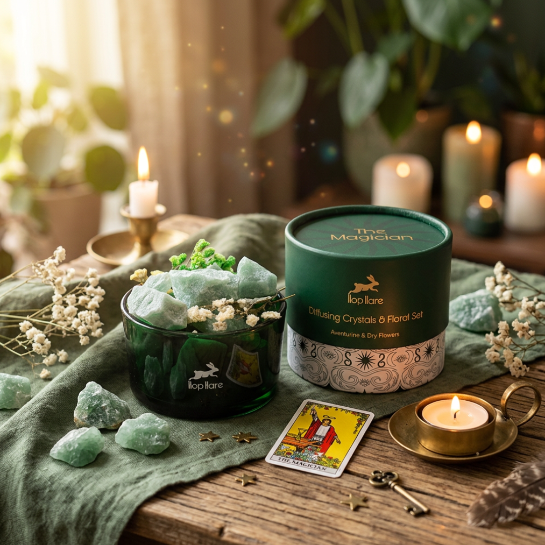 Hop Hare kristal diffuser set The Magician met Aventurijn