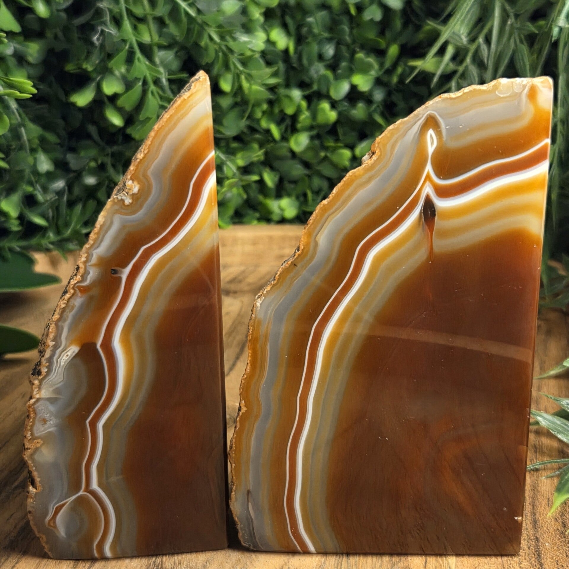 Agaat boekensteun set.