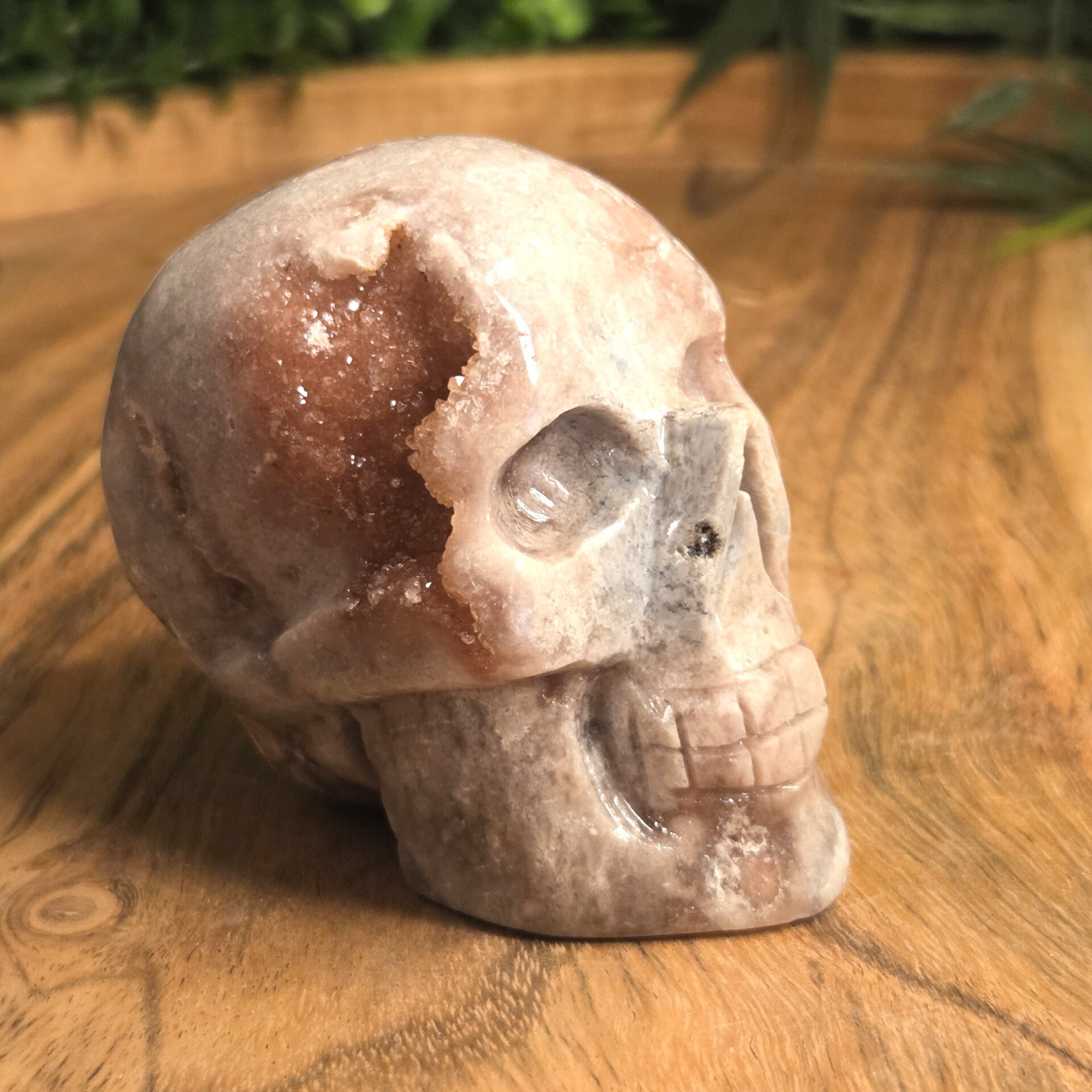 Roze Amethist Skull - 3446