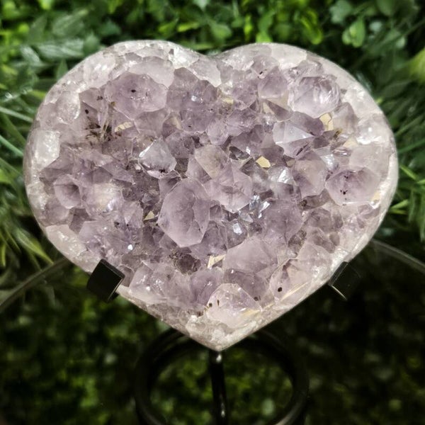 Amethist Hart op Standaard - 3349