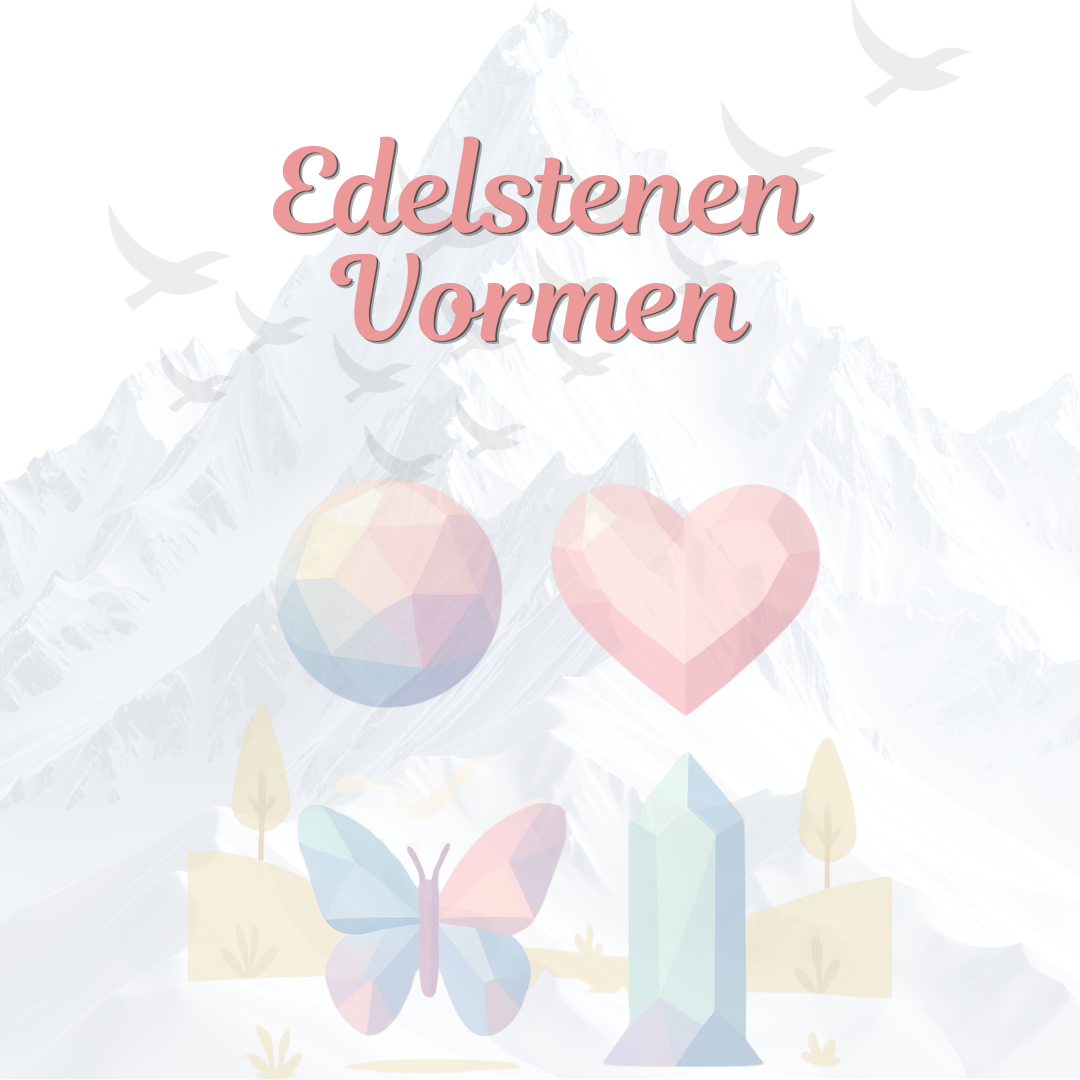 Op deze pagina vind je gepolijste edelsteen vormen als manen, vlinders, bollen en punten.