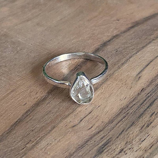 Herkimer Diamant Ring Zilver - 3432