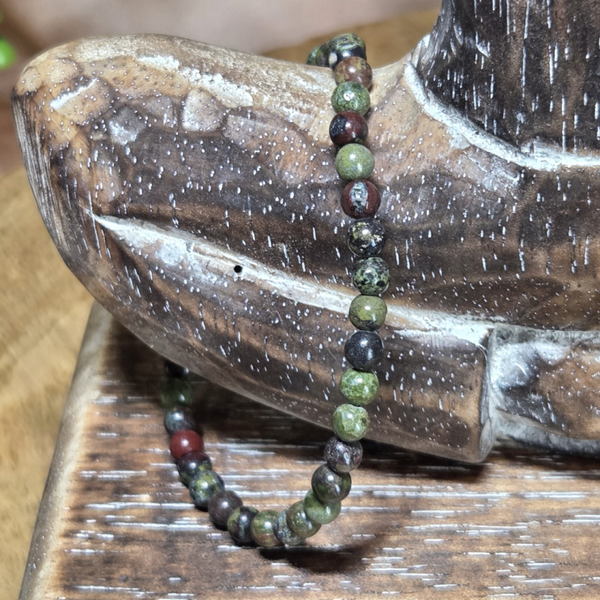 Jaspis Drakenbloed Kralenarmband 4 mm