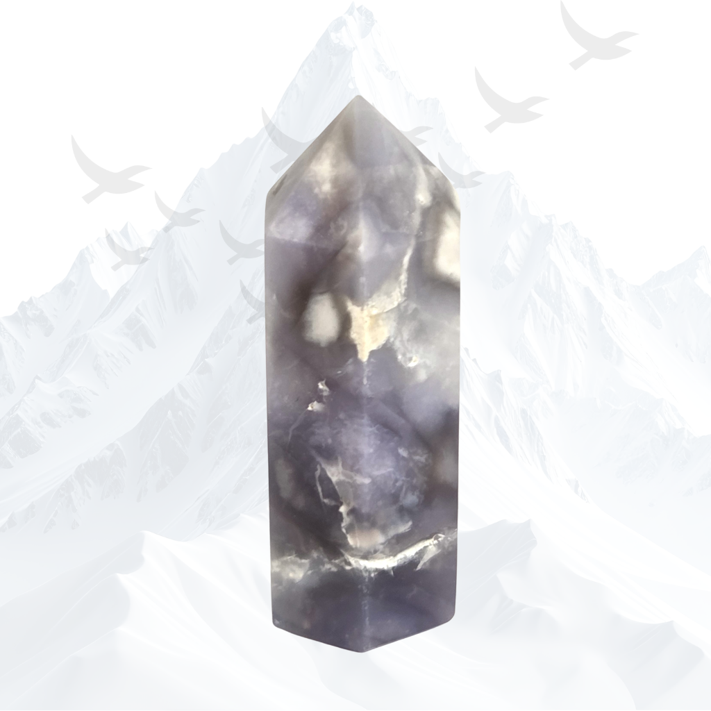 Paarse Chalcedoon Punt - 0477