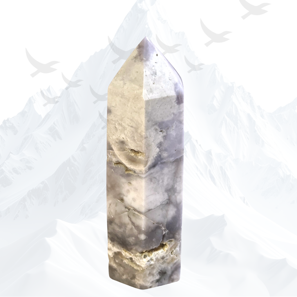Paarse Chalcedoon Punt - 0135