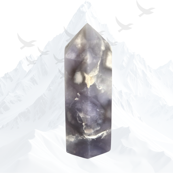 Paarse Chalcedoon Punt - 0477