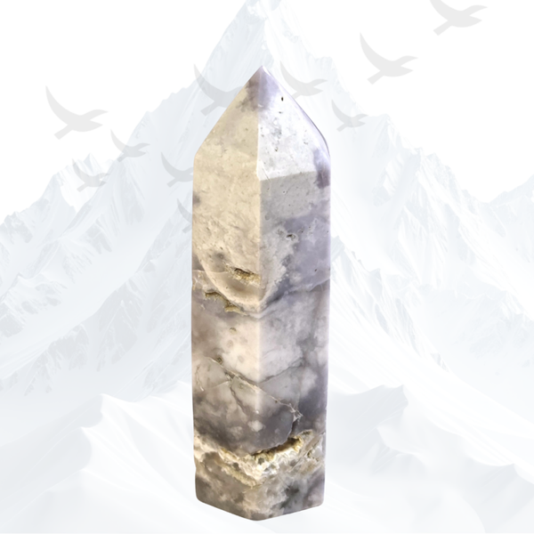 Paarse Chalcedoon Punt - 0135