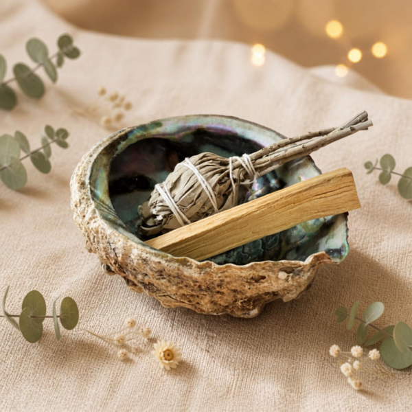 Smudge Set met Paua Schelp, Salie & Palo Santo