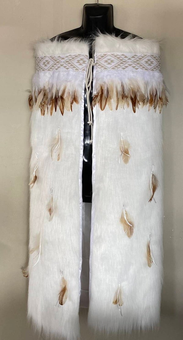 White Faux Fur Full Adult kakahu