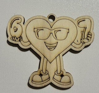 Houten figuurtjes lasergesneden 10cm.