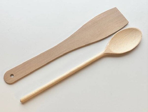 Set van 2 houten lepels.