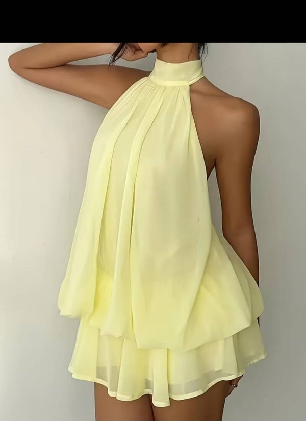 Lemon Luxe Halter Set