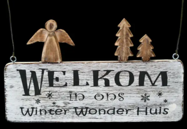 Winter wonderland hangende bordje