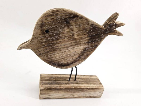 vogel dik op blok 9x20cm