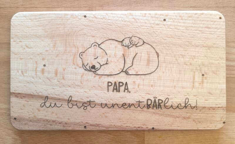 Frühstücksbrett Papa/Grosspapi/Götti/Freund (weitere Motive folgen)