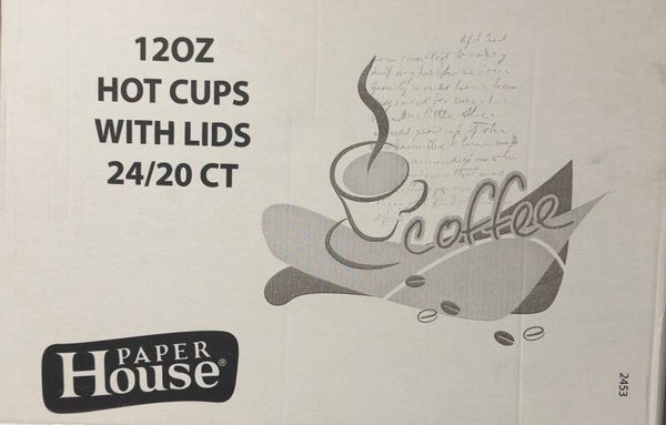 Coffee cup with lids 12 onz