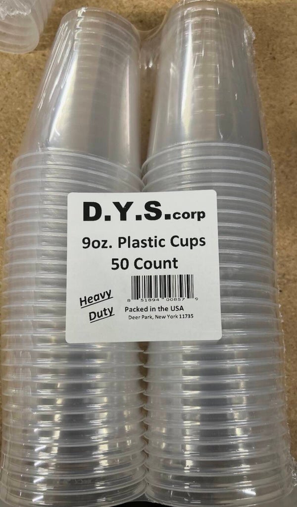 Transparent cup 9 onz