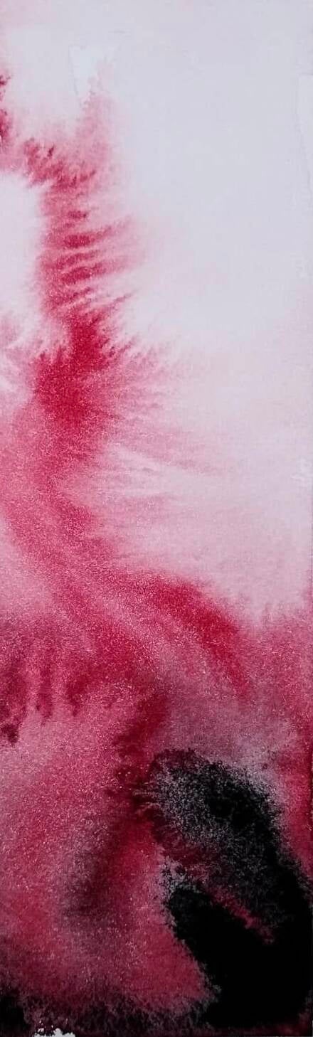 "No More Lies" watercolor, 4" x 10"