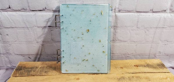 RESIN JOURNAL COVERS 9" COMES WITH PAPER AND 3 INSERTS