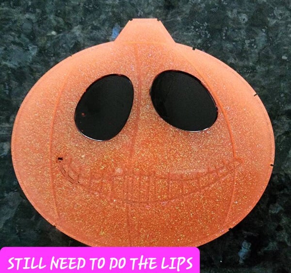 RESIN HALLOWEEN PUMPKIN FACE COASTER/CUSTOMIZE