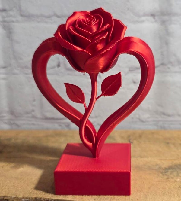 3D PRINTED RED ROSE
