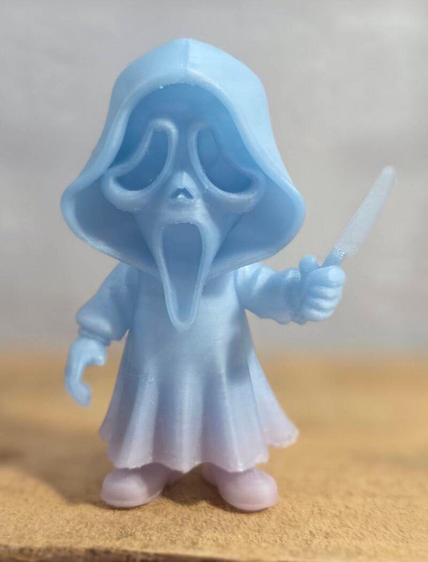 3D PRINTED GLOW IN THE DARK GHOST FACE