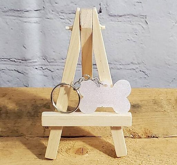 RESIN DOG BONE SMALL KEYCHAIN