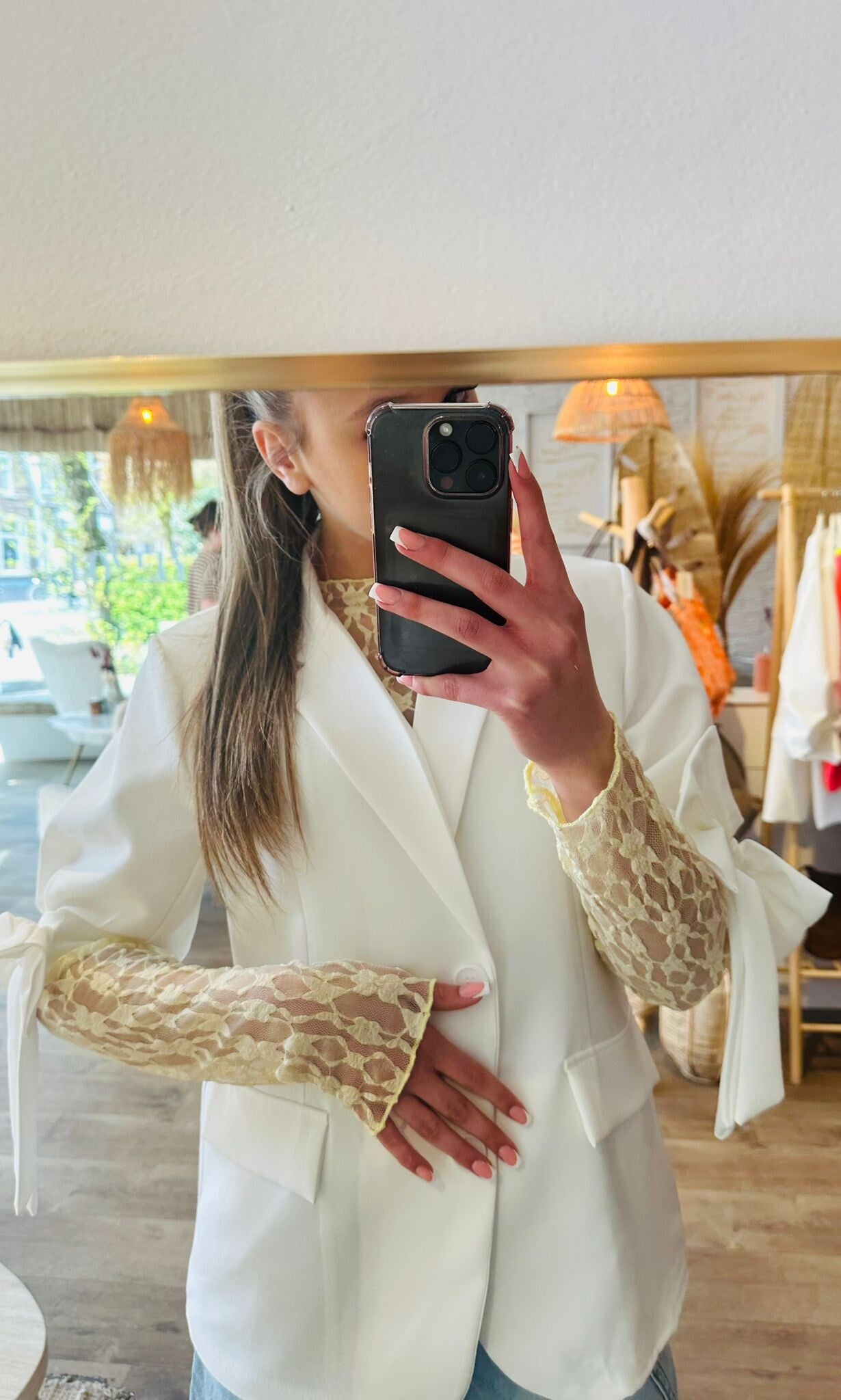 Witte blazer