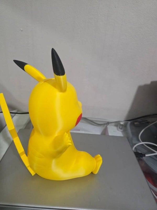 ALCANCIA DE 30CM DE ALTO HECHA EN IMPRESION 3D PIKACHU