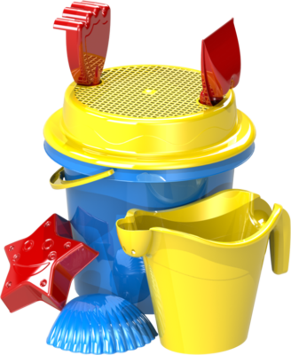 CK11-0034 Toy Big Bucket Beach Set 7 Pieces