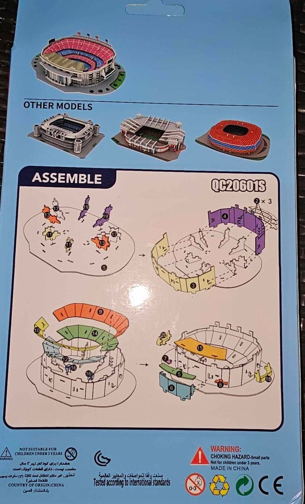 CK11-0030 - 27 Piece Build Your Own Camp Nou Stadium