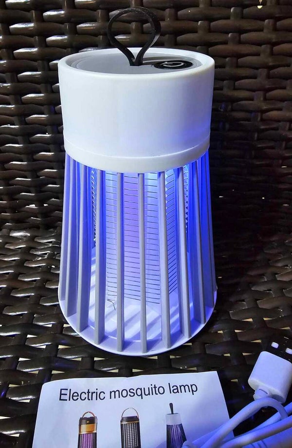 SB13-0016 Rechargeable Mosquito Lamp  - Grey 9cm x 12cm Indoor/ Outdoor