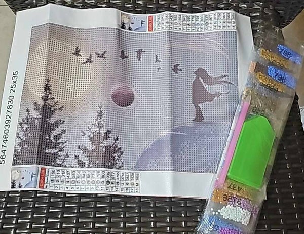 LX17-0003 - Flying To The Moon Luni Xclusive DIY Diamond Art Kit 25x35