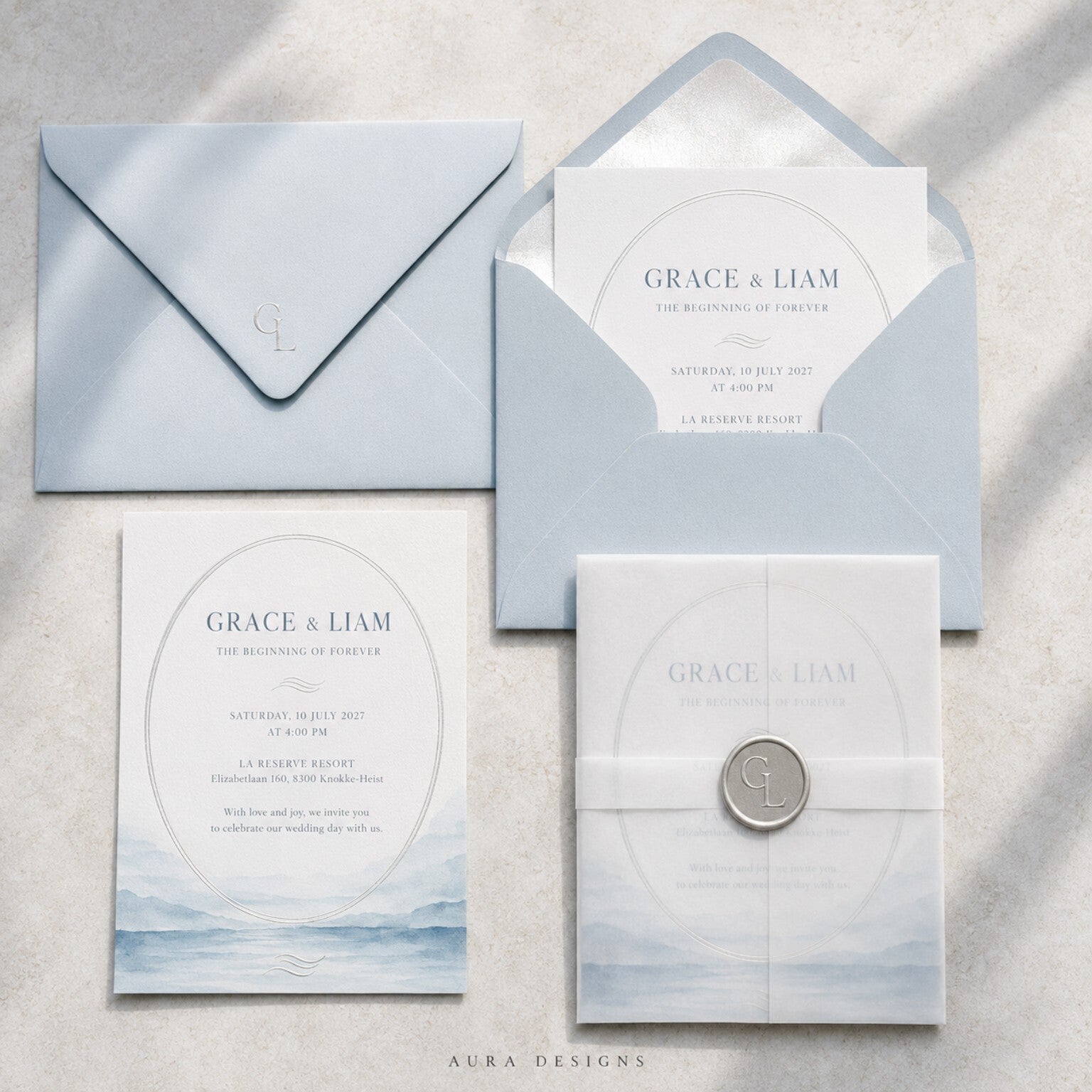 Soft blue suite
