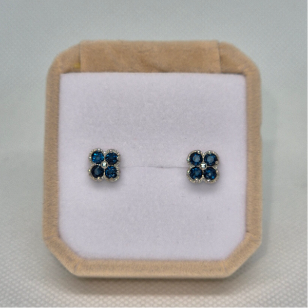 Blauer Topas Ohrring