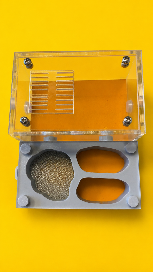 3D geprint nest met gaas
