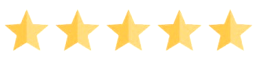Gelb orange fünf Sterne für Bewertungen, im Kontext mit Jenseitskontakte Jana Lorenz.