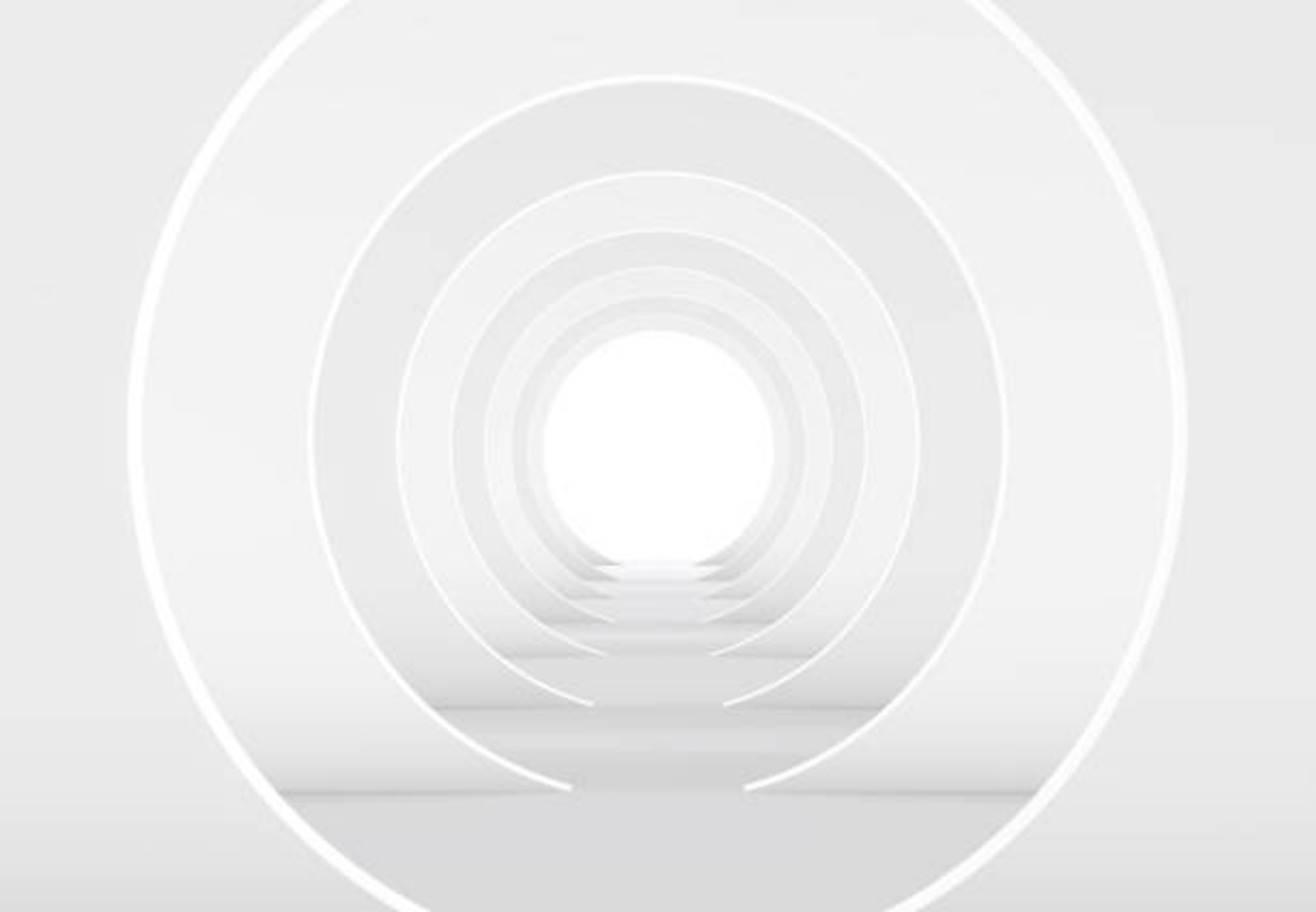 Futuristischer Tunnel mit runden, leuchtenden Neonringen und spiegelnder Bodenfläche, im Kontext mit Jenseitskontakte Jana Lorenz - Blog.