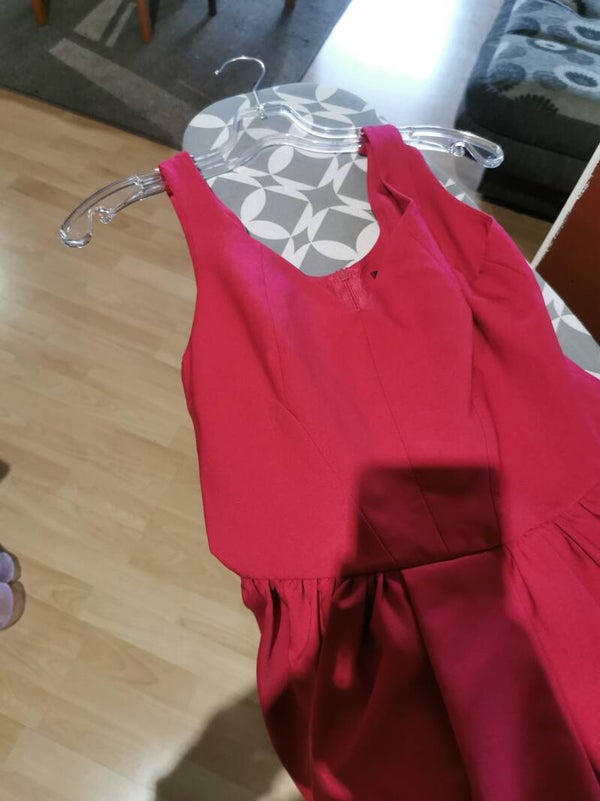 Sukienka mini r. 34 XS Vila kolor czarny gofrowa z falbaną