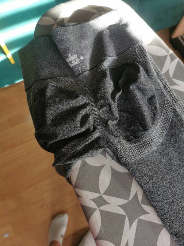 Spodnie materiałowe - leginsy r. 36 S kolor ciemny szary wysoki stan push up