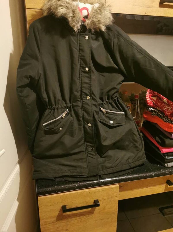 Kurtka zimowa parka B. YOU r. 42 XL kolor czarny srebrny