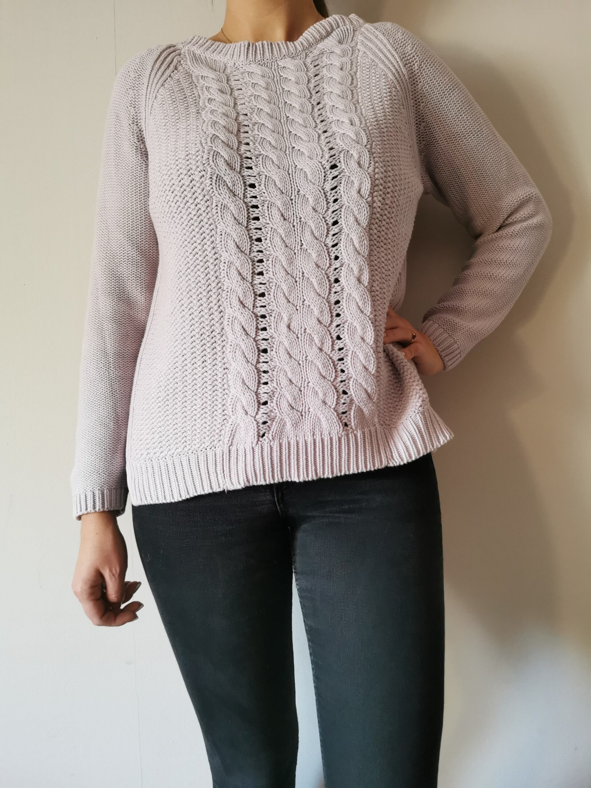 Sweter wciągany M&S r. 38 M kolor liliowy