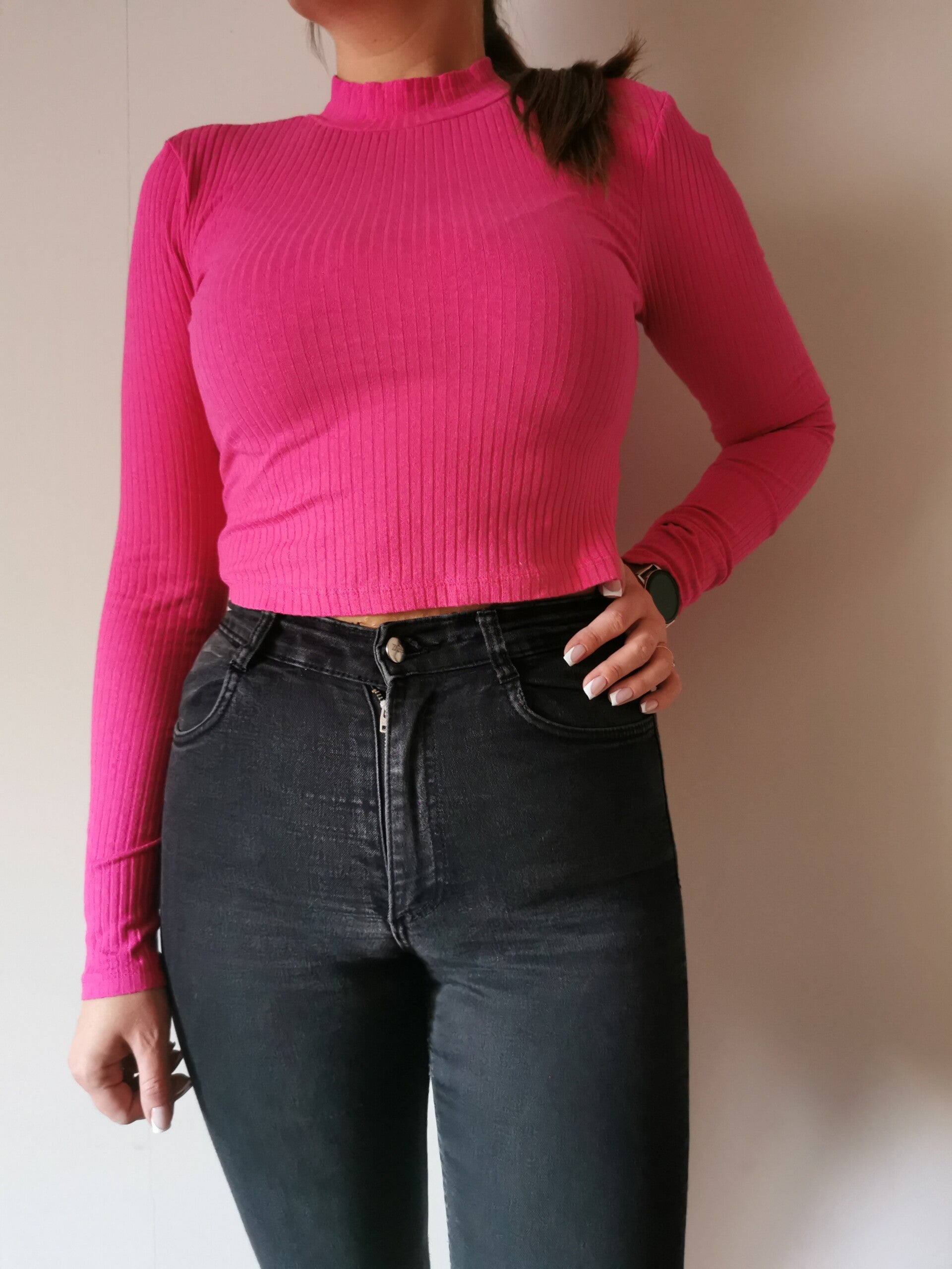 Bluzka z długim rękawem Sinsay r. 38 M kolor różowy