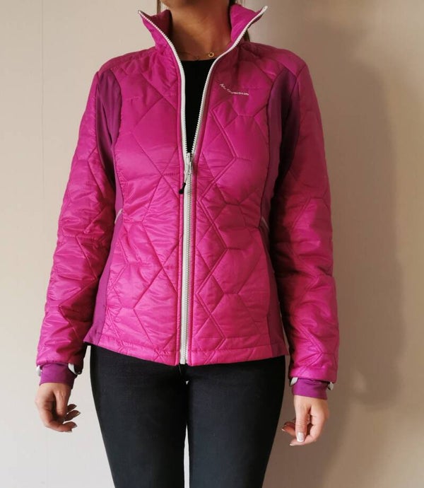 Kurtka przejściowa, pikowana 38/M różowa Quechua
