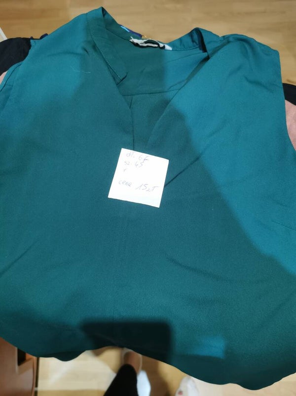 Bluzka na ramiączkach - elegancka H&M r. 38 M kolor butelkowa zieleń