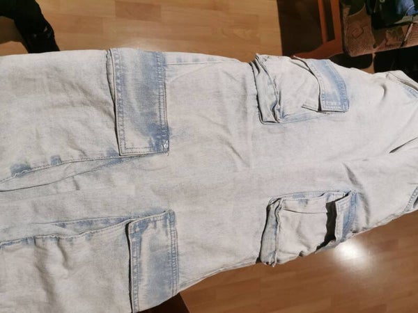 Jeansy Pull&Bear r. 36 S kolor jasny jeans bojówki wysoki stan